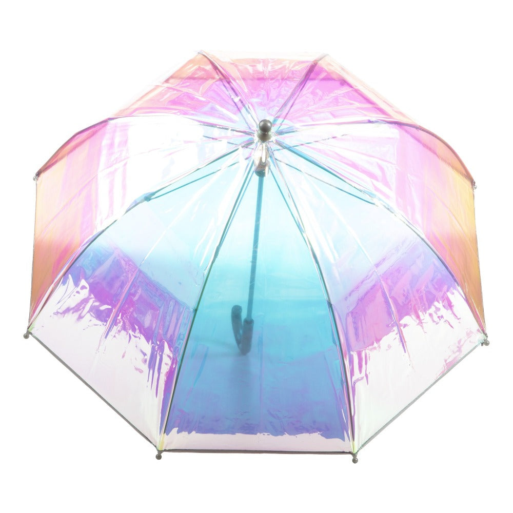 Sweetude 4 Pcs 39 Inch Kids Umbrellas for Rain Clear Bubble Umbrellas with  Reflective Stars and